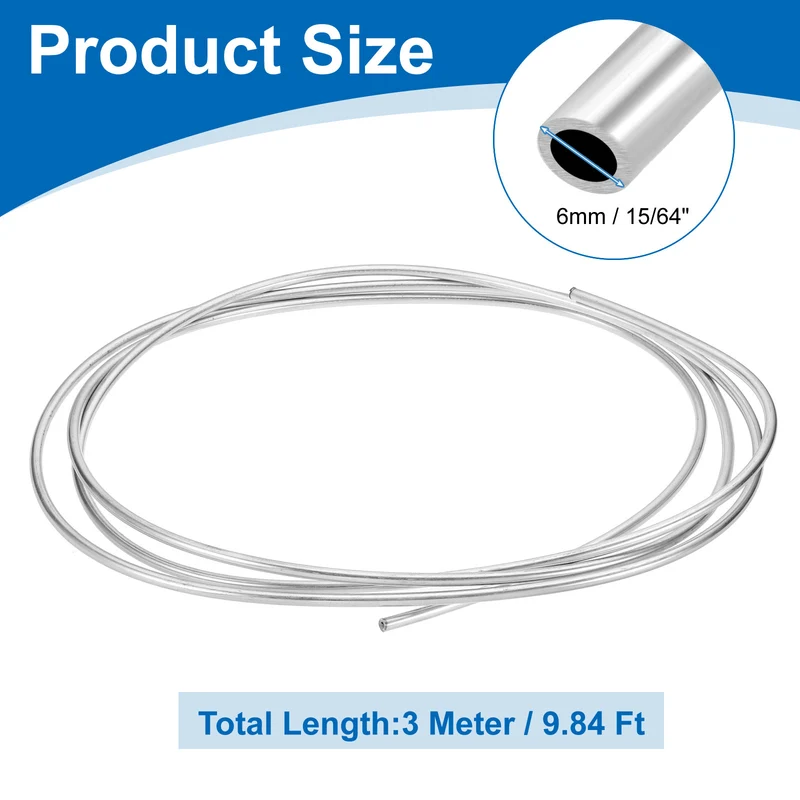 15/64" OD x 10 ft Industrial 316L Stainless Steel Tube(Wall Thickness 1.5mm)