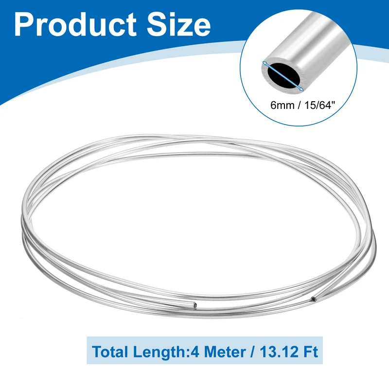 15/64" OD x 13 ft Industrial 316L Stainless Steel Tube(Wall Thickness 1mm)