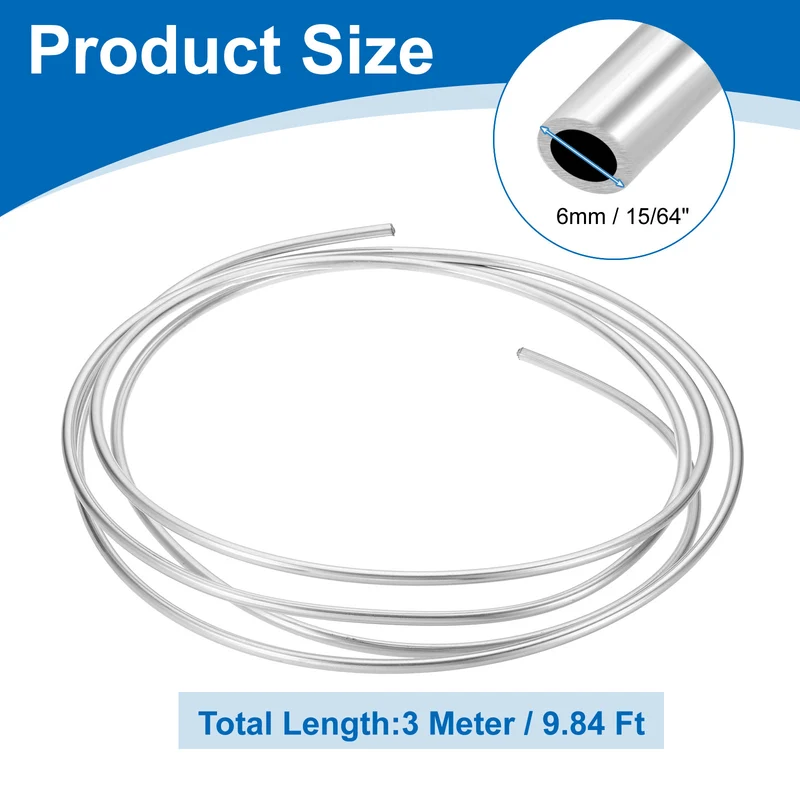 15/64" OD x 10 ft Industrial 316L Stainless Steel Tube(Wall Thickness 1mm)