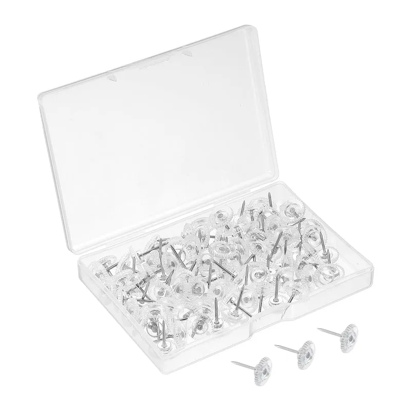Thumb Tacks Standard Plastic Push Pins Steel Point for Office Marking Crafts
