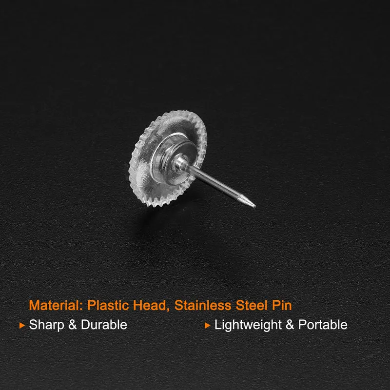 Thumb Tacks Standard Plastic Push Pins Steel Point for Office Marking Crafts