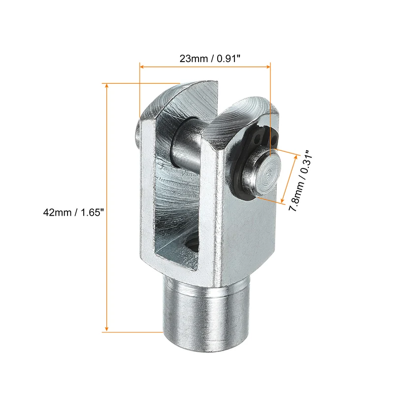 Air Cylinder Rod Clevis End, Female Thread Y Connector for Air Cylinder Foot Mounting Work