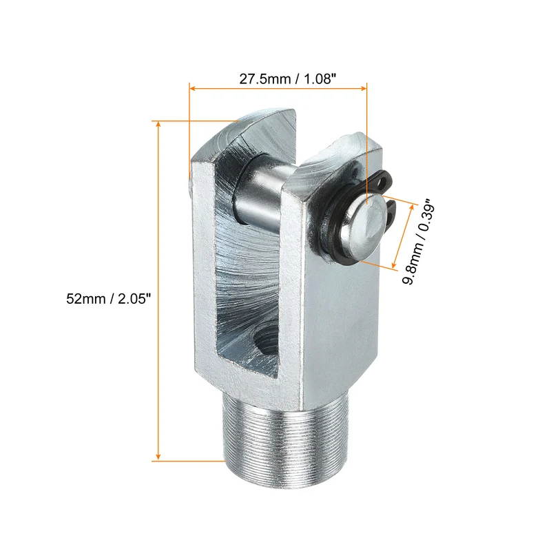 Air Cylinder Rod Clevis End, Female Thread Y Connector for Air Cylinder Foot Mounting Work