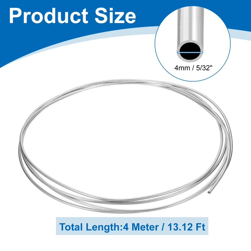 5/32" OD x 13 ft Industrial 316L Stainless Steel Tube(Wall Thickness 0.5mm)