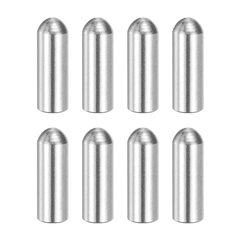 8Pcs 5x15 mm 304 Stainless Steel Round Head Flat Chamfered End Dowel Pins