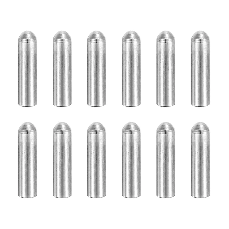 15 Pcs 4x10 mm 304 Stainless Steel Round Head Flat Chamfered End Dowel Pins