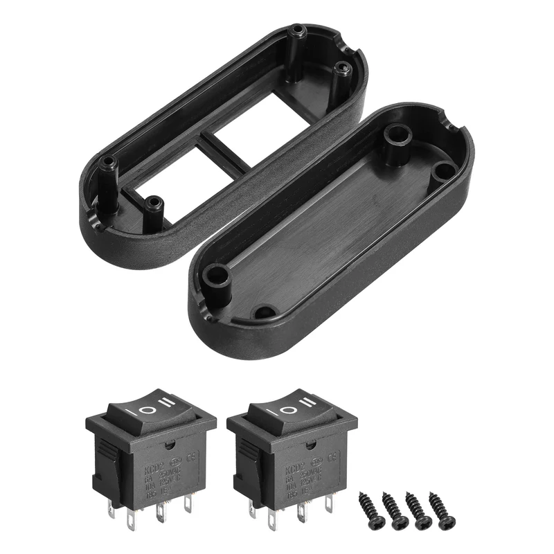 Inline Cord Switch AC250V 6A/ 125V 10A On-Off-On Control Feed-Through Rocker Switch for Bedroom Table Lamp Desk Light 1pcs