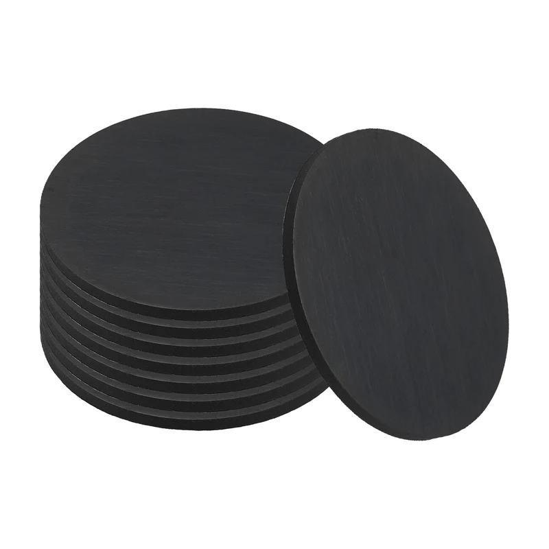 8pcs Non Slip Furniture Pads 1-3/4" x 0.08" Adhesive Round Rubber Feet Black