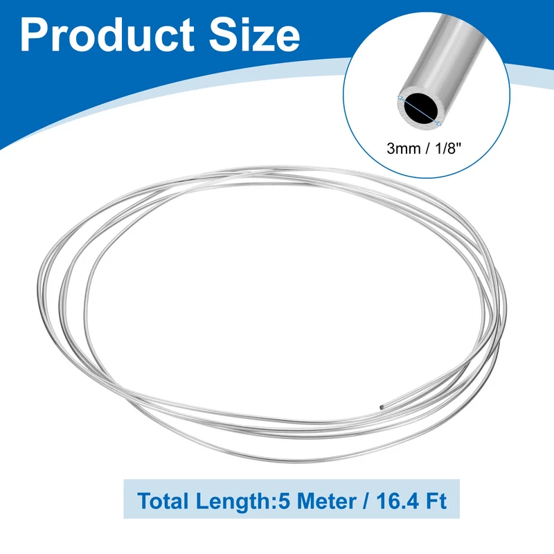 7/64" OD x 16 ft Industrial 316L Stainless Steel Tube(Wall Thickness 0.5mm)