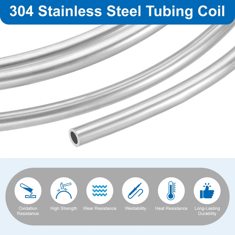 5/16" OD x 13 ft Industrial 304 Stainless Steel Tube(Wall Thickness 0.5mm)