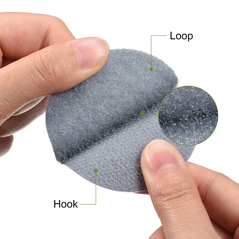 Uxcell Hook and Loop Gripper - Round Powerful Tape for Tablecloth Bed Sheet Rugs