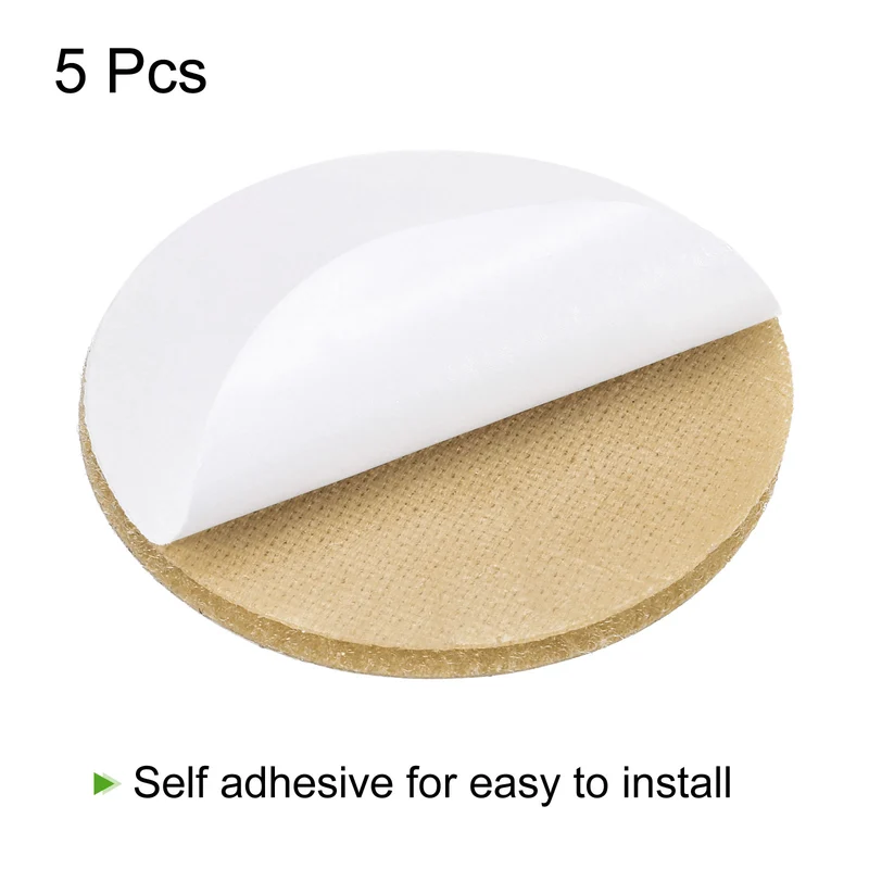 Uxcell Hook and Loop Gripper - Round Powerful Tape for Tablecloth Bed Sheet Rugs