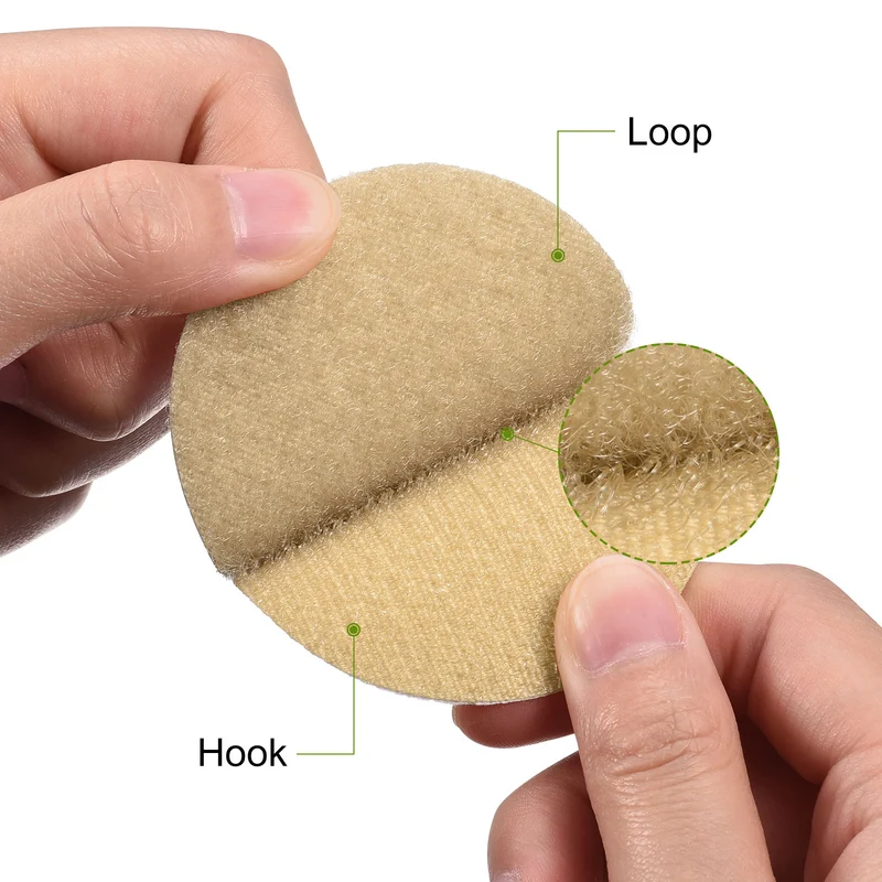 Uxcell Hook and Loop Gripper - Round Powerful Tape for Tablecloth Bed Sheet Rugs