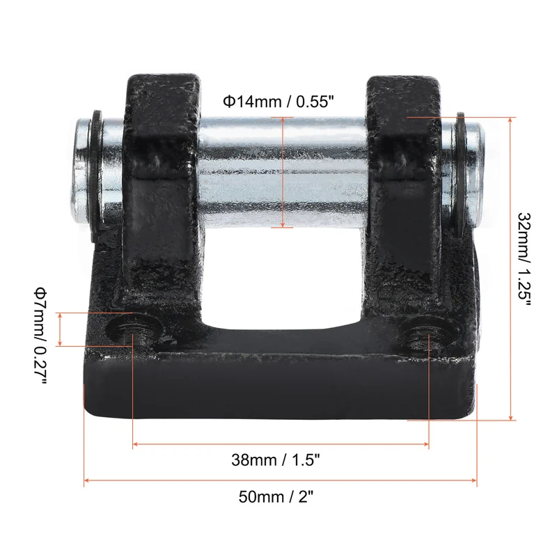 Air Cylinder Rod Pivot Clevis Pneumatic Mounting Bracket Rear Mount Part