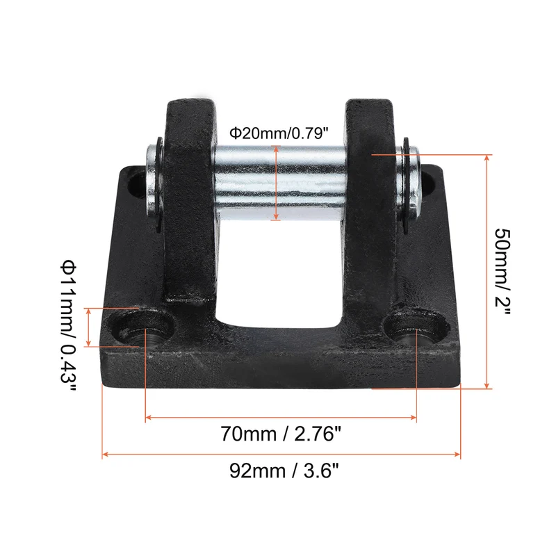 Air Cylinder Pneumatic Rod Pivot Clevis Mounting Bracket Rear Mount Parts