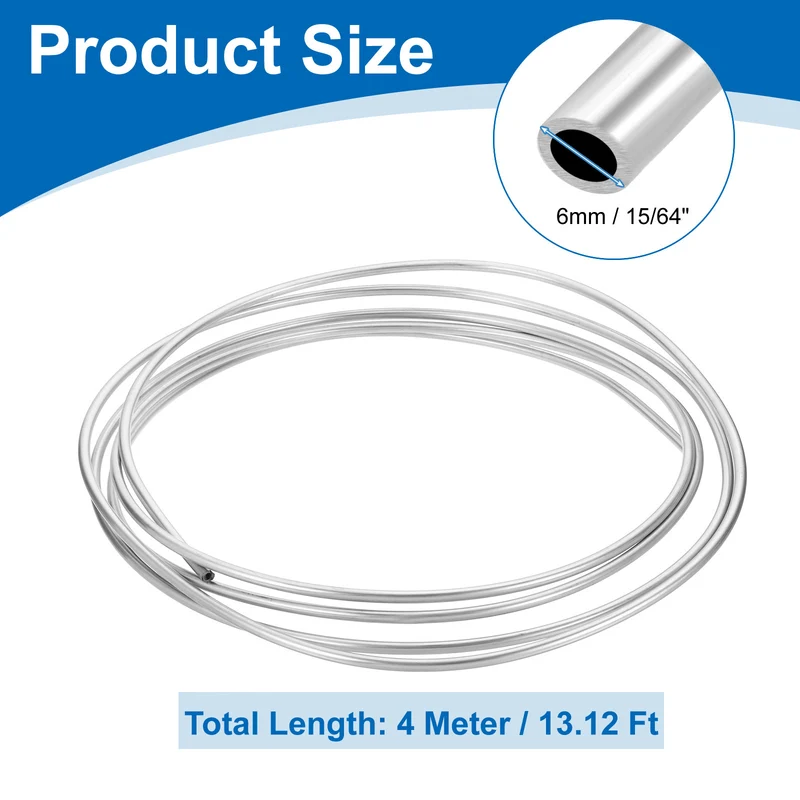 15/64" OD x 13 ft Industrial 304 Stainless Steel Tube(Wall Thickness 1mm)