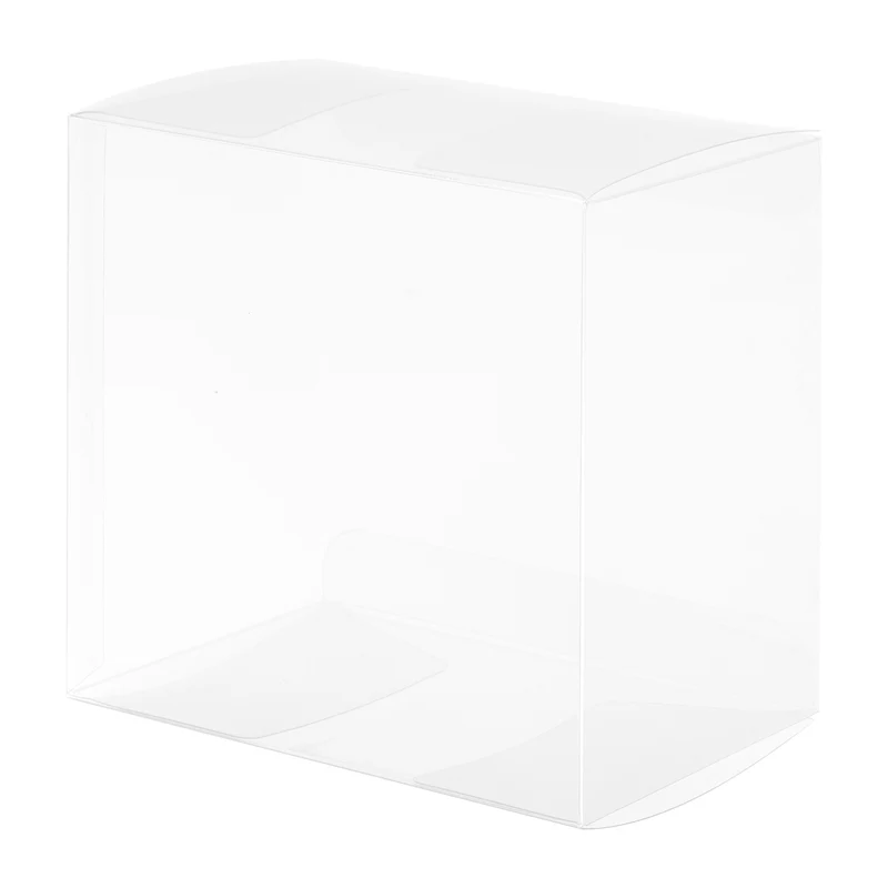 Plastic Retail Boxes 100x70x100mm with Protective Film Clear for Candy 10Pcs
