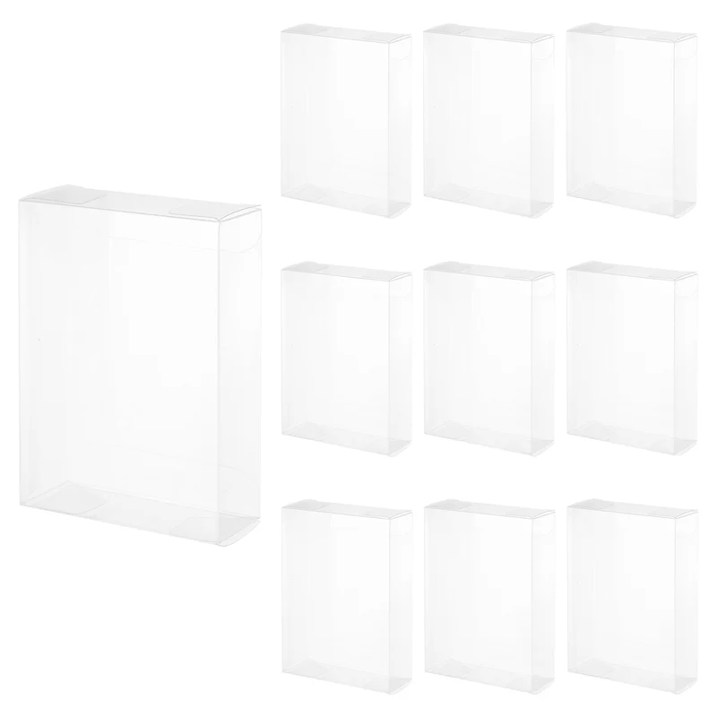 10 PCS Clear Gift Box,2.8"x1.1"x4" Plastic Packing Box for Candy Cookies