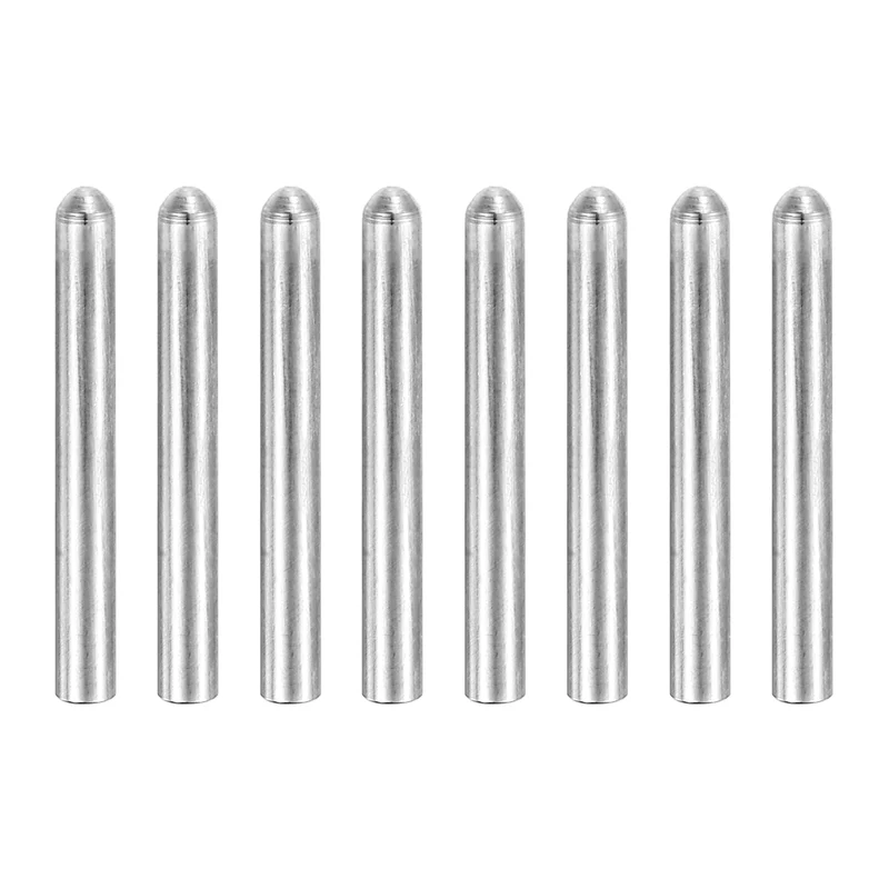 8 Pcs 3x22 mm 304 Stainless Steel Round Head Flat Chamfered End Dowel Pins