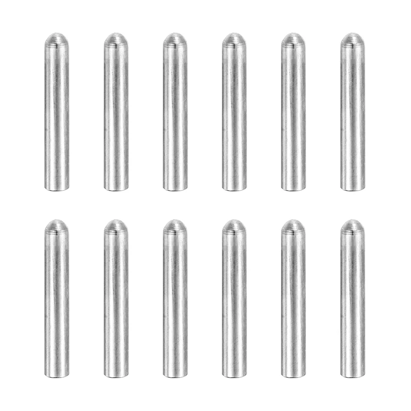 30 Pcs 3x15 mm 304 Stainless Steel Round Head Flat Chamfered End Dowel Pins