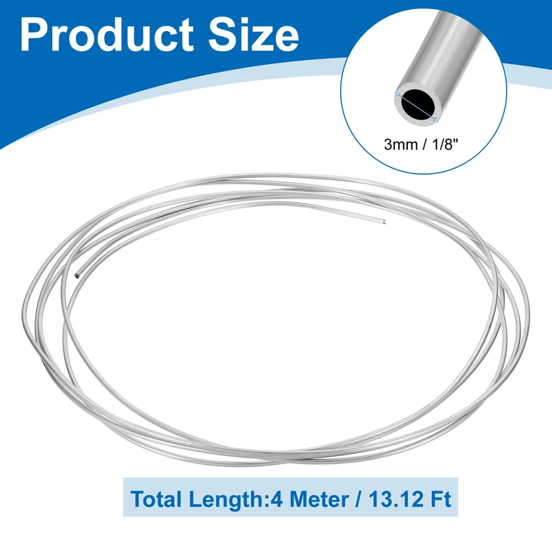 7/64" OD x 13 ft Industrial 304 Stainless Steel Tube (Wall Thickness 0.5mm)