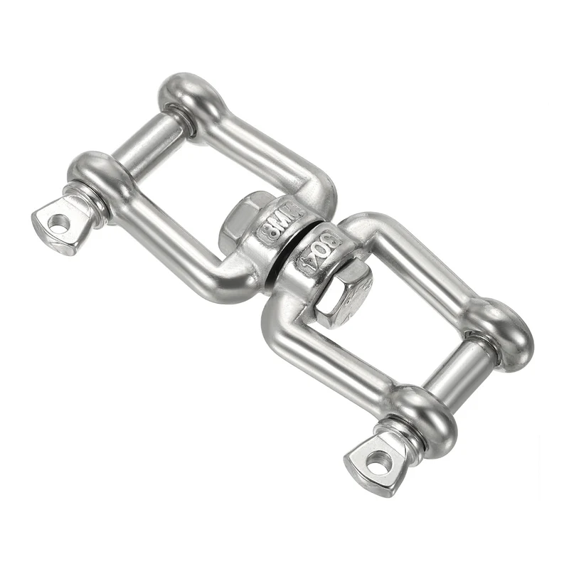 Double Shackle Swivel Hook M8 Working Load 475kg/1047lbs, for Hanging