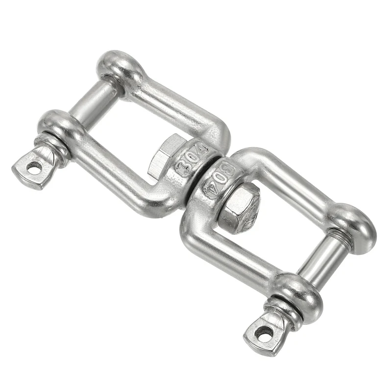 Double Shackle Swivel Hook M6 Working Load 300kg/66lbs, for Hanging