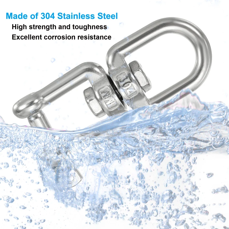 Double Ended Swivel Hook M8 Working Load 475kg/1047lbs, for Hanging