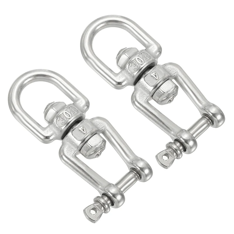 2Pcs Double Ended Swivel Hook M4 Working Load 133kg/293lbs, for Hanging