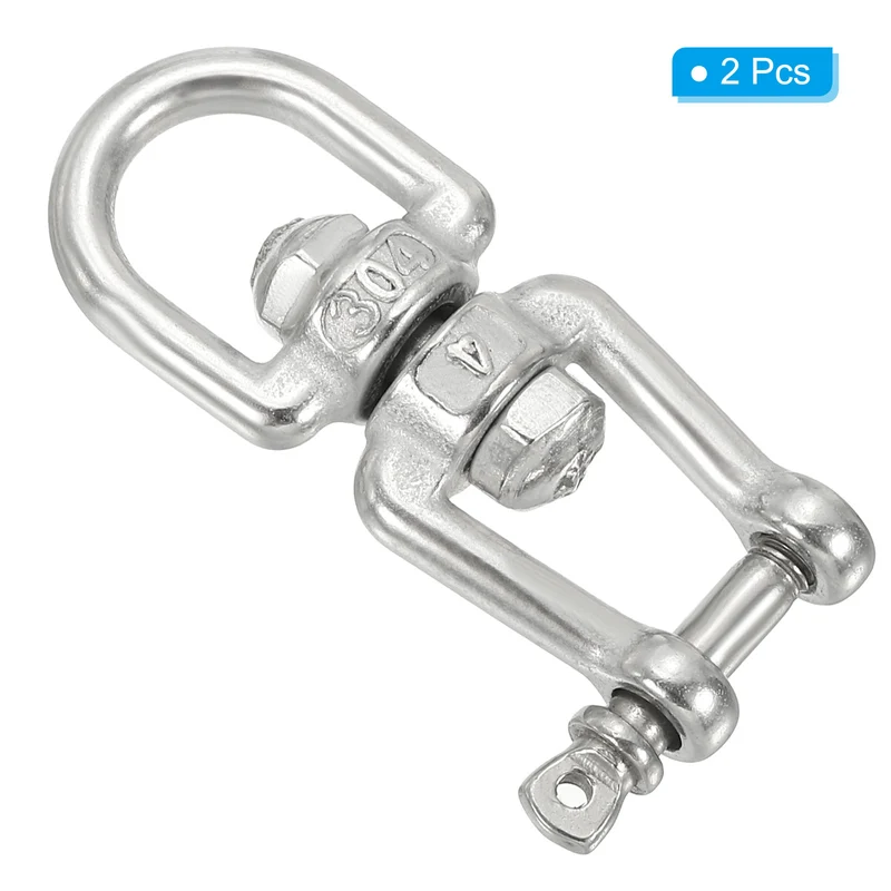 2Pcs Double Ended Swivel Hook M4 Working Load 133kg/293lbs, for Hanging