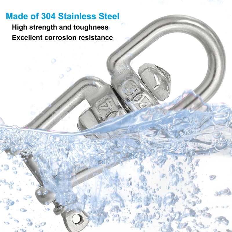 2Pcs Double Ended Swivel Hook M4 Working Load 133kg/293lbs, for Hanging