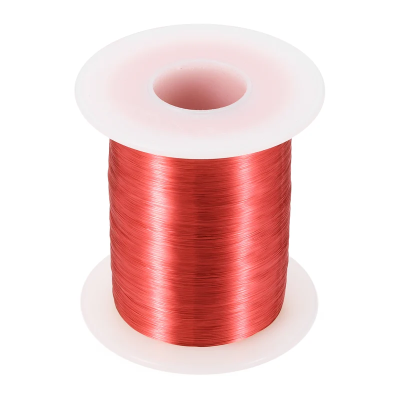 41 AWG Magnet Wire, 41 Gauge 8 oz Enameled Copper Wire, 155C(311F), Red,White