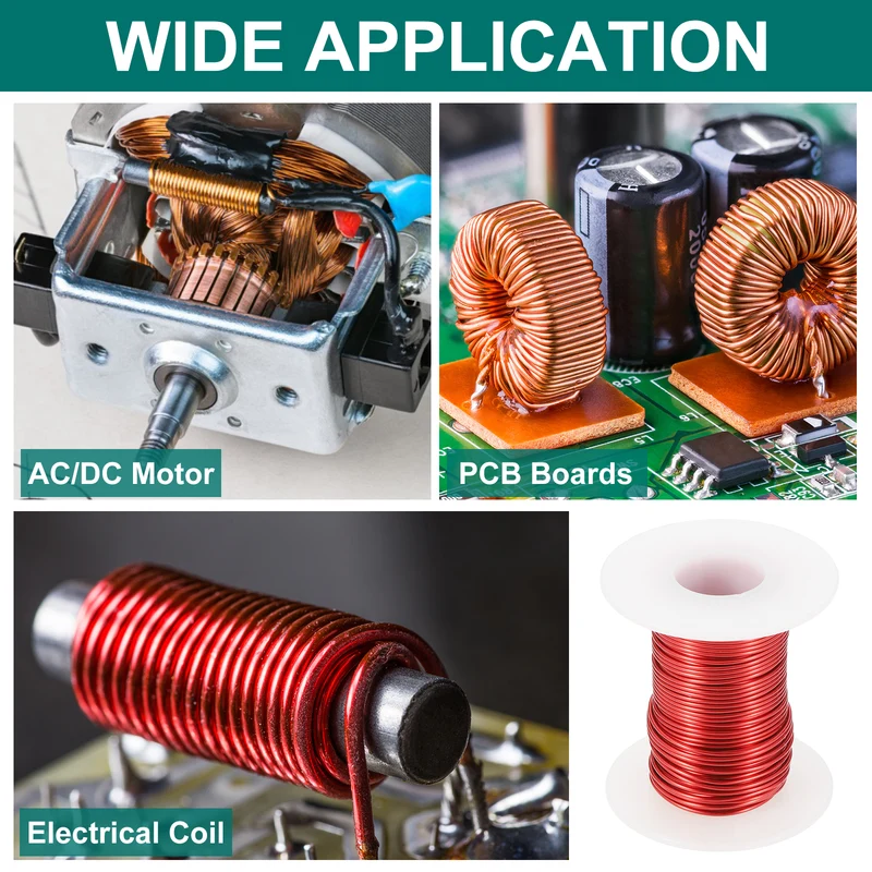 32 AWG Magnet Wire, 32 Gauge 4 oz Enameled Copper Wire, 155C(311F), Red,White