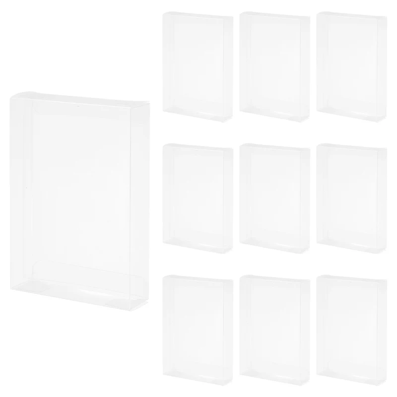10 PCS Clear Gift Box,3.2"x1"x4.8" Transparent Candy Box Plastic Favor Boxes Packing Box for Candy Cookies Christmas Wedding Party Wrapping