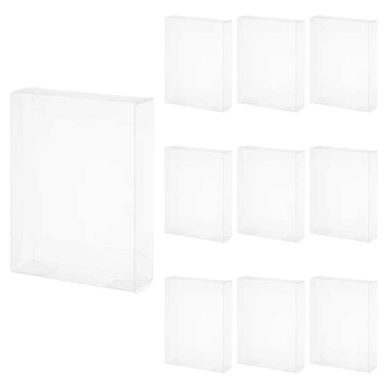 10 PCS Clear Gift Box,2.6"x0.9"x3.6" Plastic Packing Box for Candy Cookies