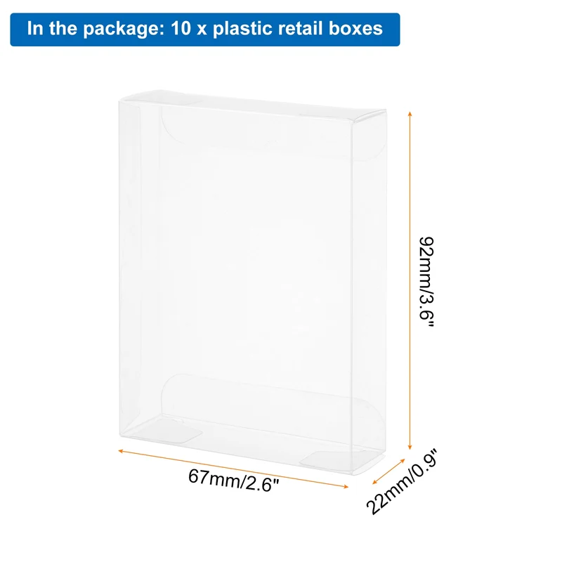 10 PCS Clear Gift Box,2.6"x0.9"x3.6" Plastic Packing Box for Candy Cookies