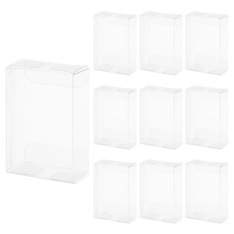 10 PCS Clear Gift Box,1.6"x0.8"x2.4" Plastic Packing Box for Candy Cookies