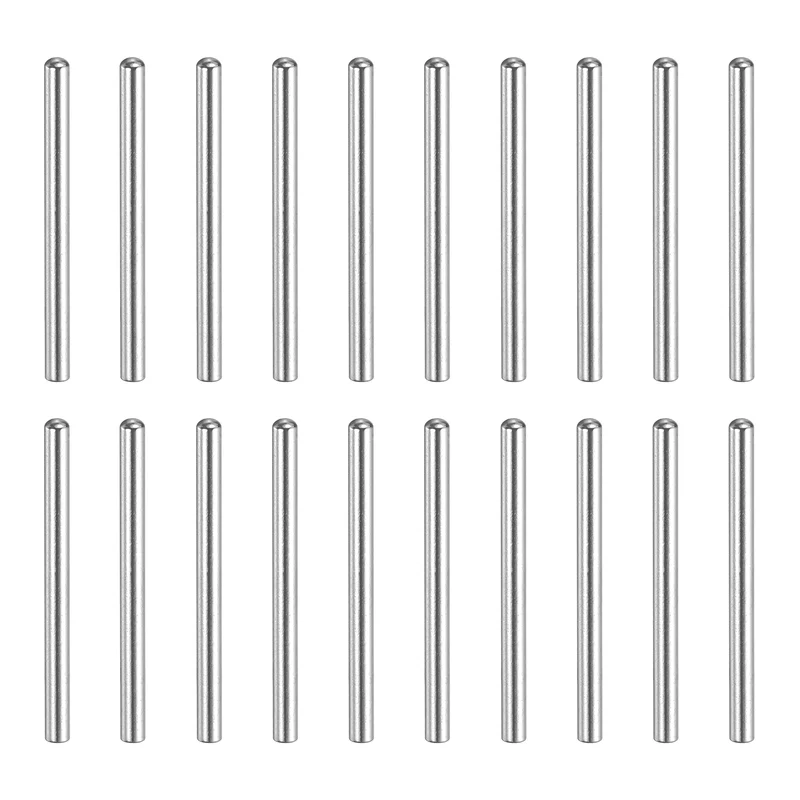 30 Pcs 1.5x18 mm 304 Stainless Steel Round Head Flat Chamfered End Dowel Pins