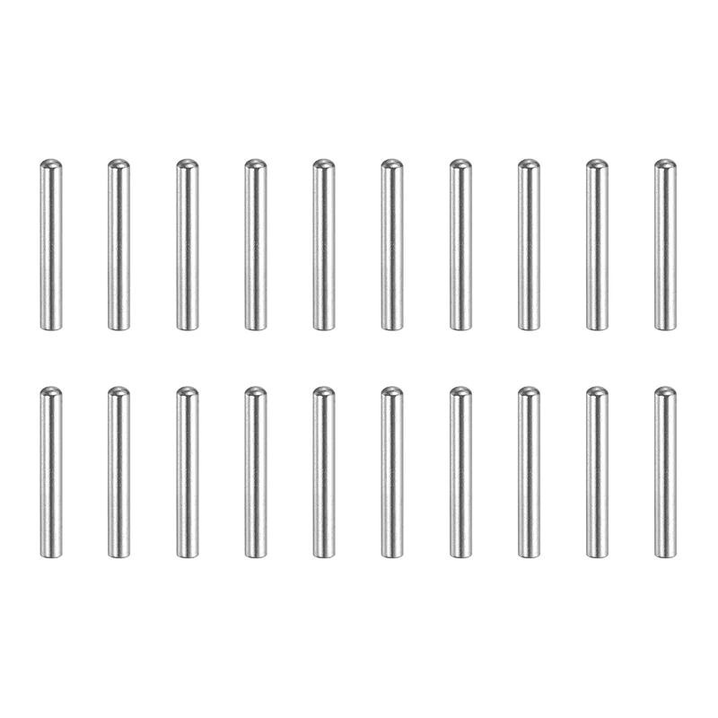 60 Pcs 1x10 mm 304 Stainless Steel Round Head Flat Chamfered End Dowel Pins