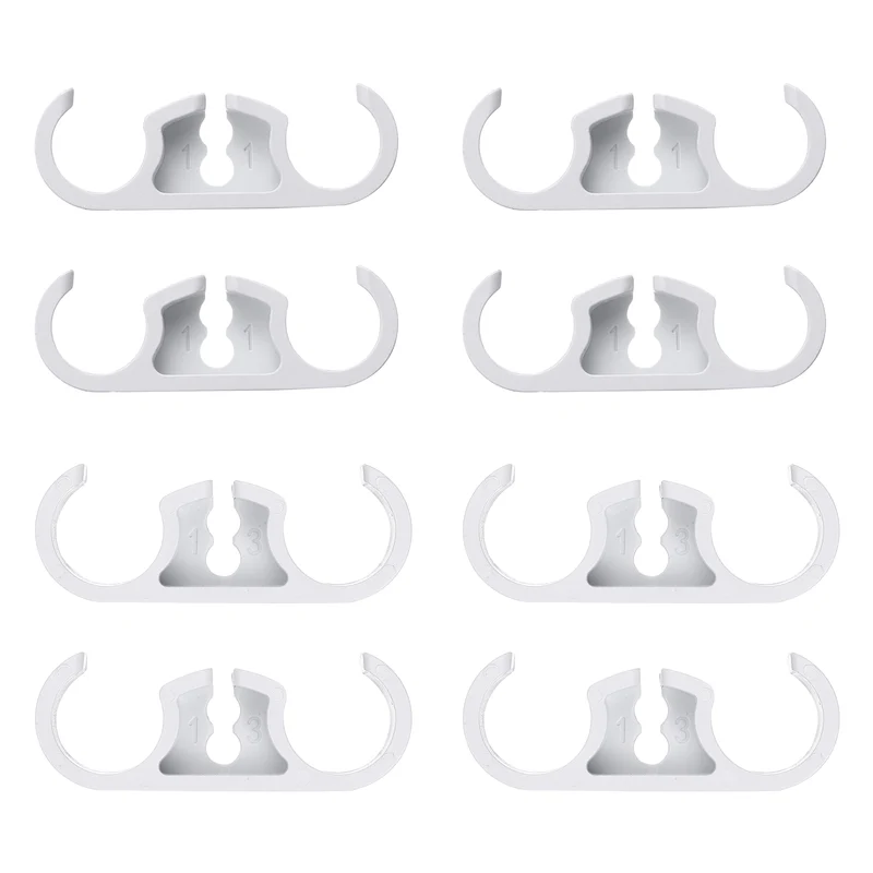 8Pcs 11/13mm CPU Liquid Coolers Tube Combs for Radiator, White