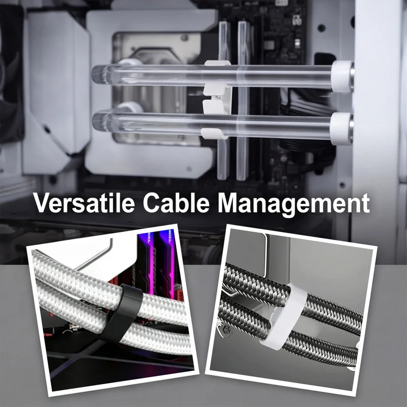 4Pcs 13mm CPU Liquid Coolers Tube Combs for Radiator, Black