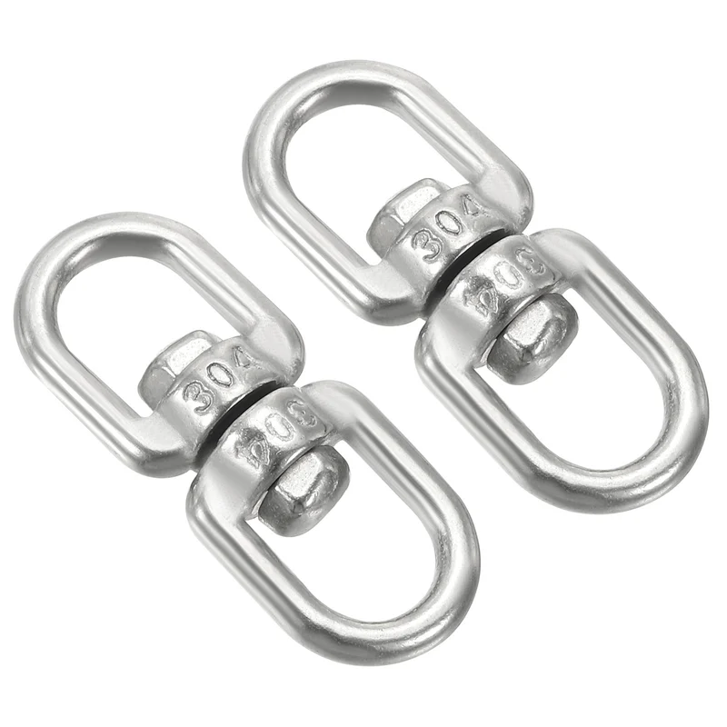 2Pcs Double Ended Swivel Eye Hook M4 Working Load 133kg/293lbs, for Hanging
