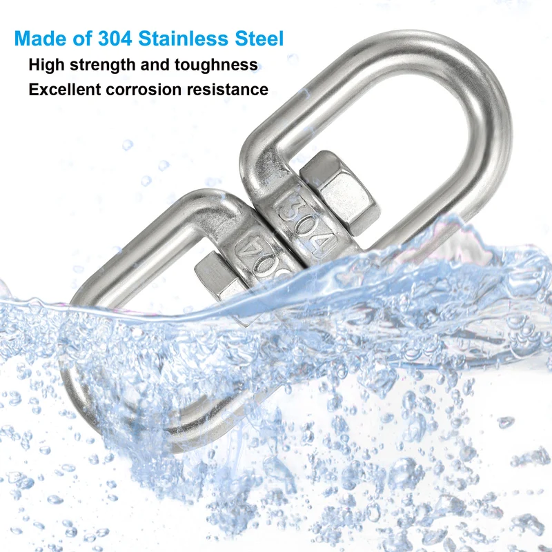 Double Ended Swivel Eye Hook M12 Working Load 1250kg/2755lbs, for Hanging