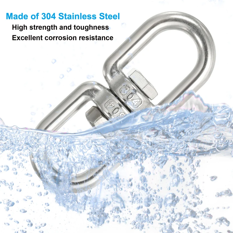 Double Ended Swivel Eye Hook M10 Working Load 875kg/1929lbs, for Hanging