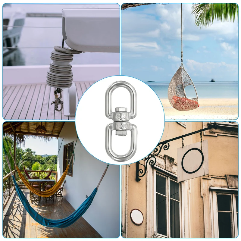 Double Ended Swivel Eye Hook M5 Working Load 163kg/359lbs, for Hanging
