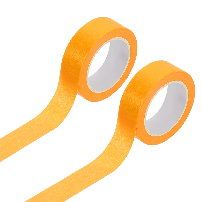 2 Rolls Colored Masking Tape, 11 Yards x 0.6" Decorative Tape, Dark Yellow