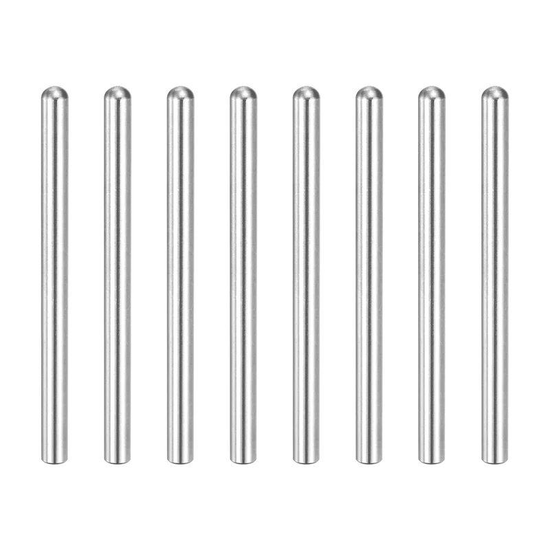 8Pcs 5x70 mm 304 Stainless Steel Round Head Flat Chamfered End Dowel Pins