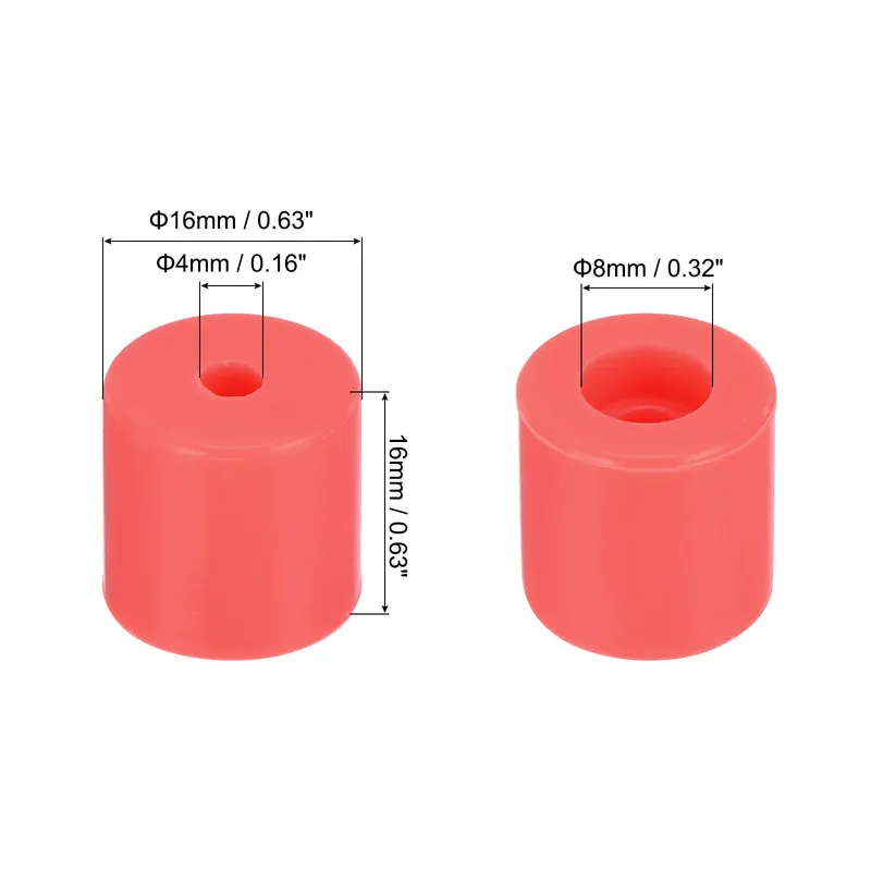 12Pcs Silicone Bed Mounts Leveling Column Silicone Buffer 16mm Red