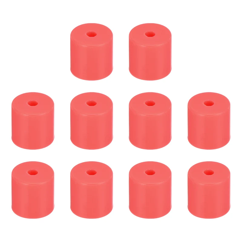 10Pcs Silicone Bed Mounts 3D Printer Heat Bed Silicone Leveling Column Silicone Buffer 16mm for 3D Printer Red