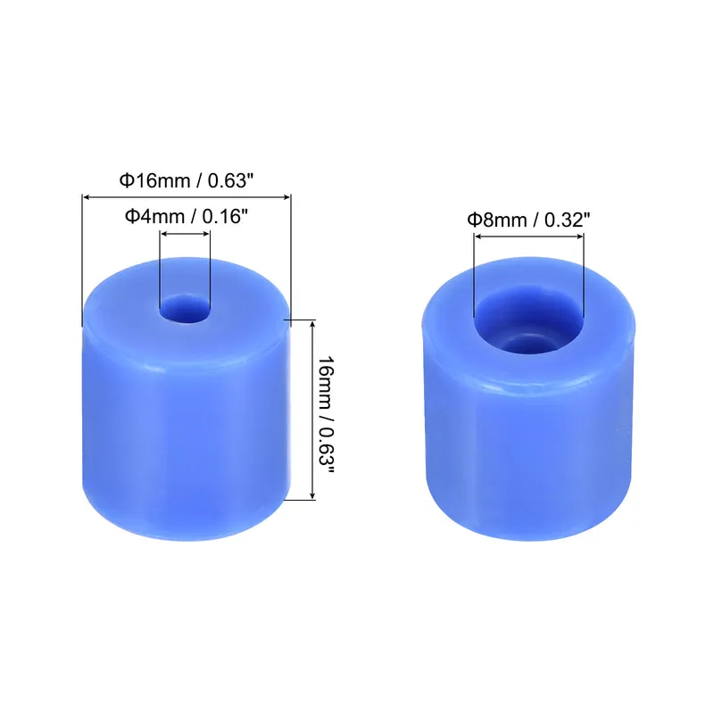 10Pcs Silicone Bed Mounts 3D Printer Heat Bed Silicone Leveling Column Silicone Buffer 16mm for 3D Printer Blue